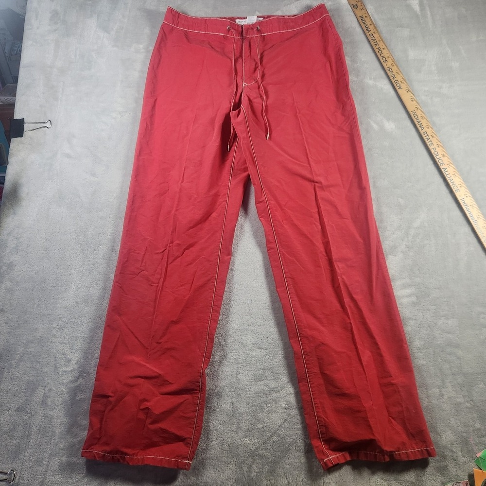 Tommy Hilfiger Jeans Women's Red Casual Drawstring Waist Pants Size 6 VTG Y2K
